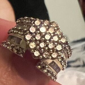 10k yellow gold Real champagne Diamond ring